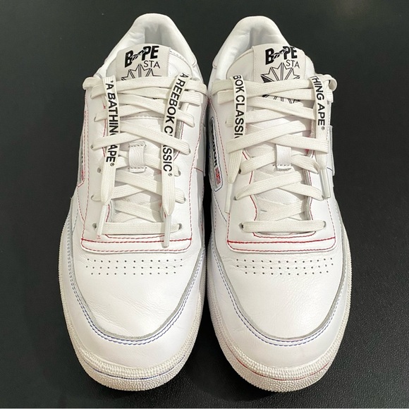 Bape A Bathing Ape Reebok Club C 85 Sneakers Rare OG Collaboration - Picture 6 of 13